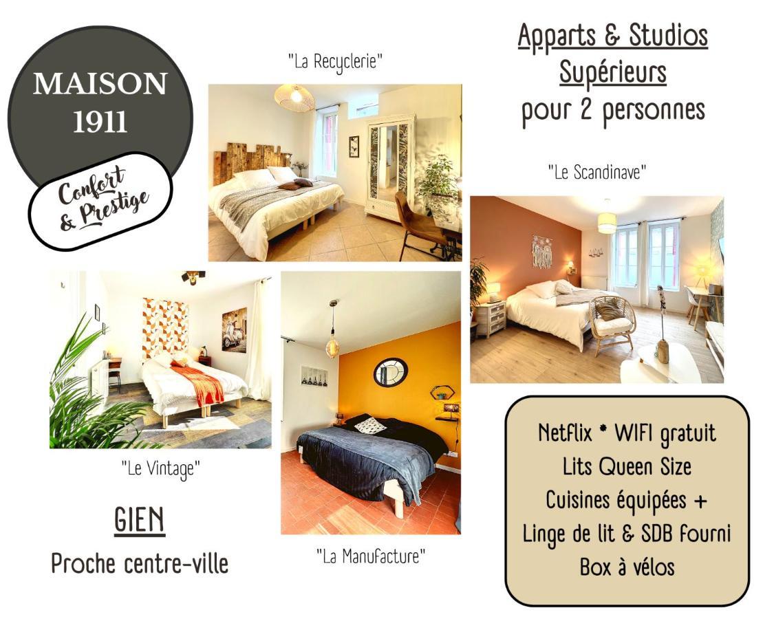 Appart Le Scandinave - Maison 1911 - Confort & Prestige Gien Exterior photo